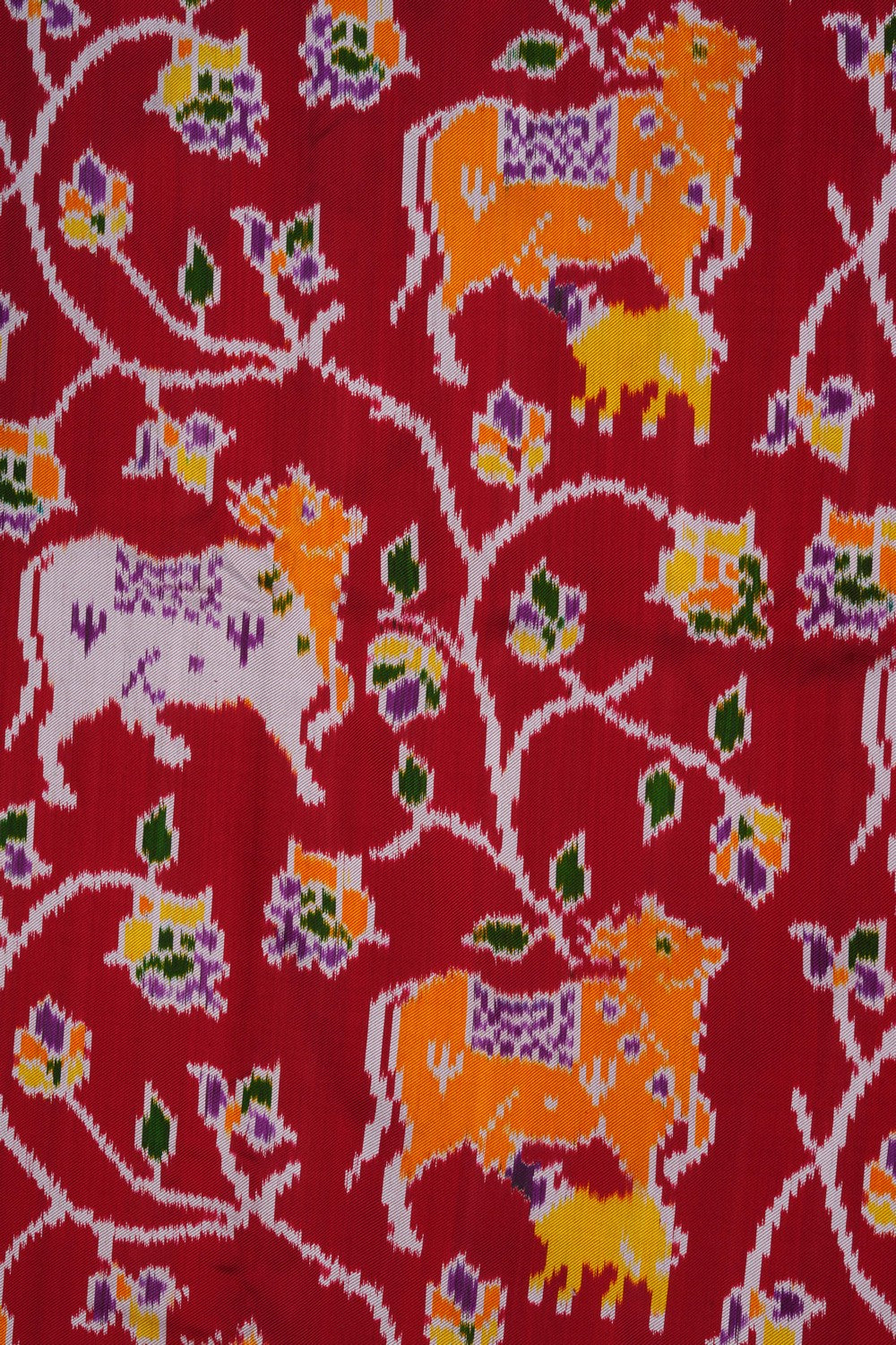 Image of Pochampally Ikat Twill Silk Saree